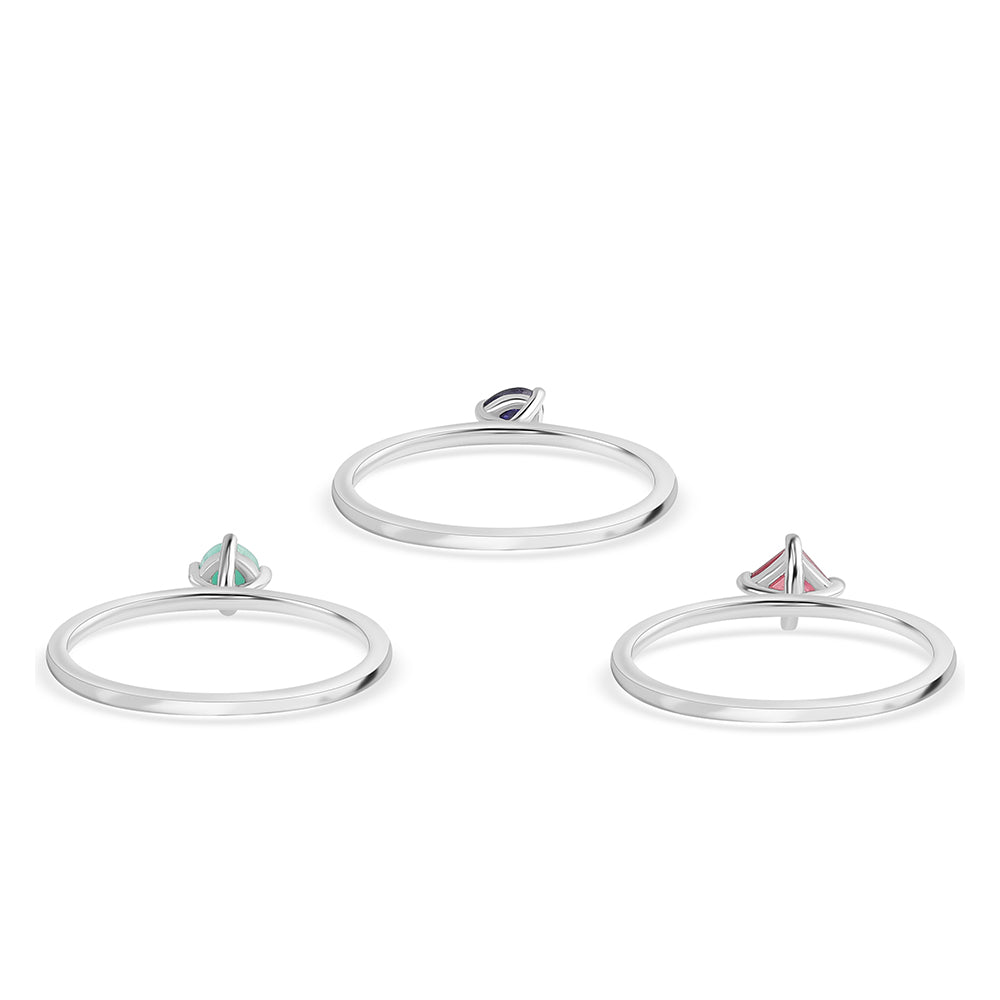 Conjunto de Prata com Rubi da Tailândia e Esmeralda do Brasil ( Anel )  Contraste: Cabeca de Veado (800) 2 