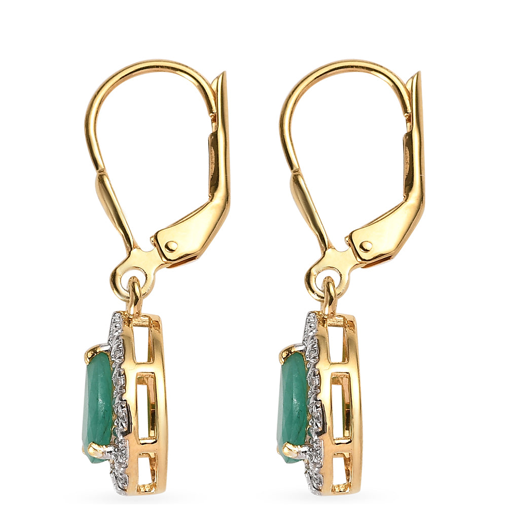 Conjunto de Prata com Banho de Ouro com Rubi da Tailândia e Esmeralda do Brasil ( Brincos )  Contraste: Cabeca de Veado (800) 3 