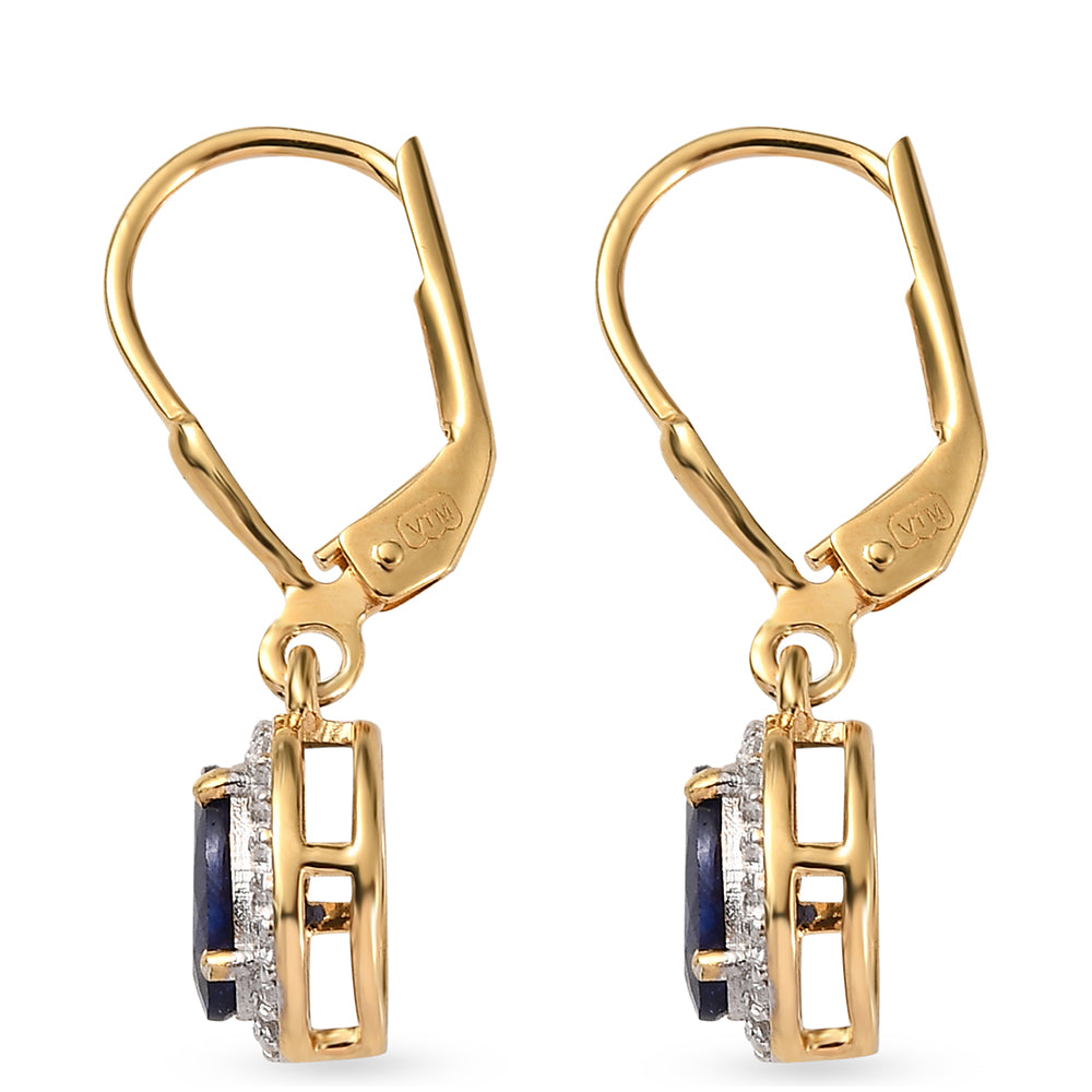 Conjunto de Prata com Banho de Ouro com Rubi da Tailândia e Esmeralda do Brasil ( Brincos )  Contraste: Cabeca de Veado (800)