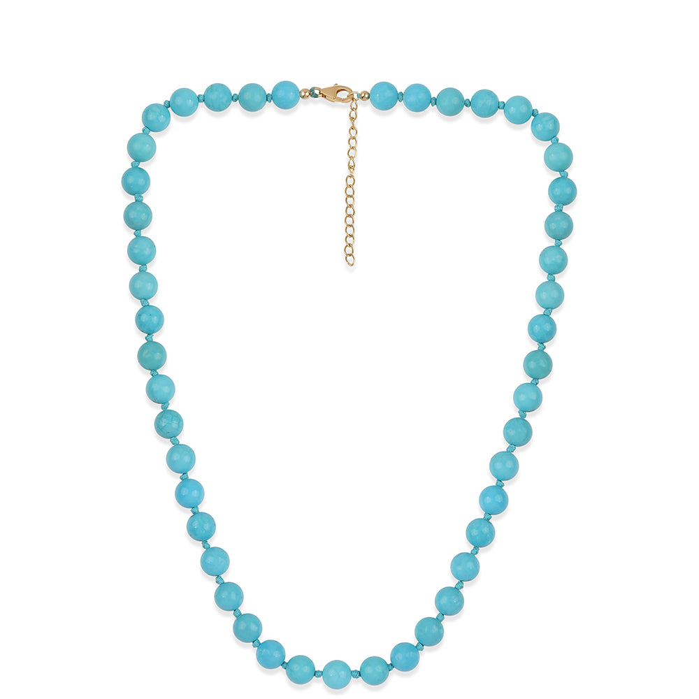 Conjunto de Prata com Banho de Ouro com Turquesa Bela Adormecida ( Colar+Pulseira ) 6 