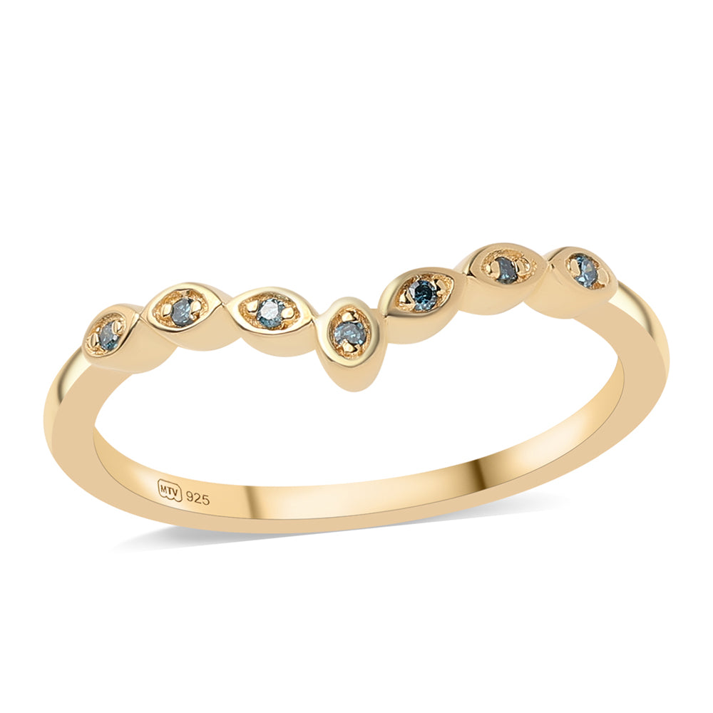 Conjunto de Prata com Banho de Ouro com Rubi de Moçambique e Diamante Azul ( Anel )  Contraste: Cabeca de Veado (800) 2 