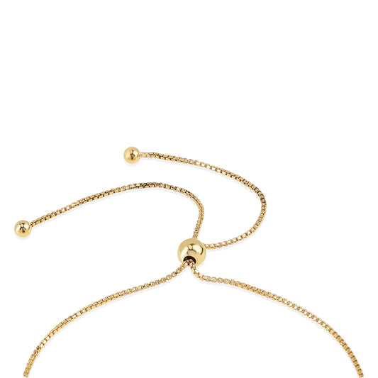 Pulseira de Prata com Banho de Ouro com Diamante Azul  Contraste: Cabeca de Veado (800)