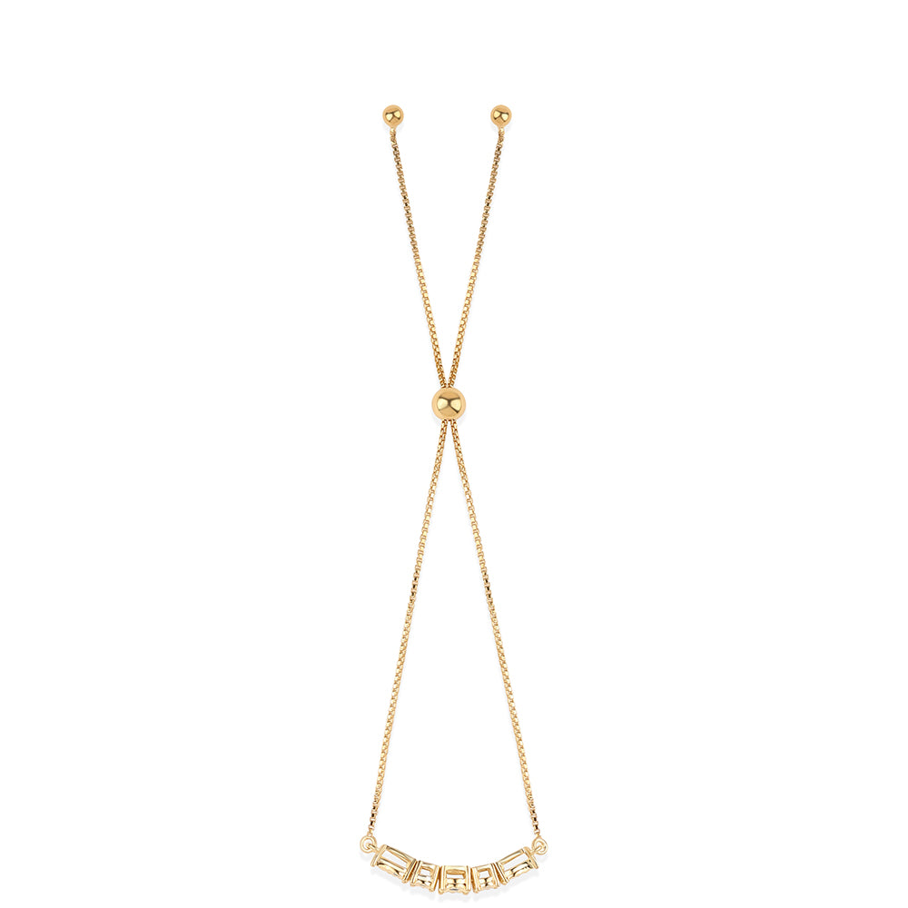 Pulseira de Prata com Banho de Ouro com Diamante Azul  Contraste: Cabeca de Veado (800)