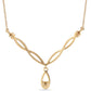 Colar de Prata com Banho de Ouro com Diamante Azul e Diamante Branco  Contraste: Cabeca de Veado (800)