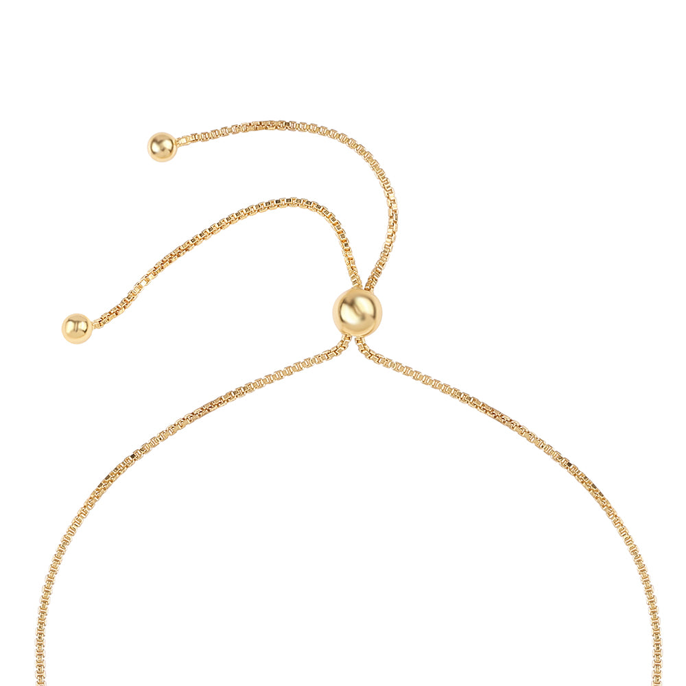 Pulseira de Prata com Banho de Ouro com Diamante Azul  Contraste: Cabeca de Veado (800)