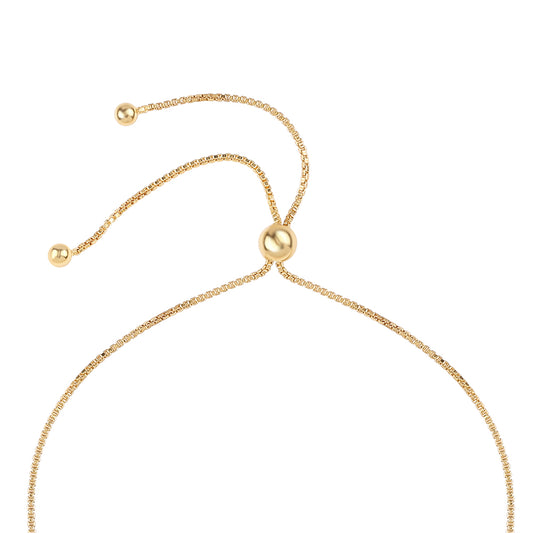 Pulseira de Prata com Banho de Ouro com Diamante Azul  Contraste: Cabeca de Veado (800)