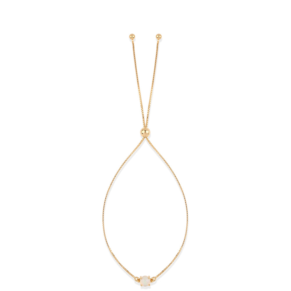 Pulseira de Prata com Banho de Ouro com Opala da Etiópia de Lega Dembi