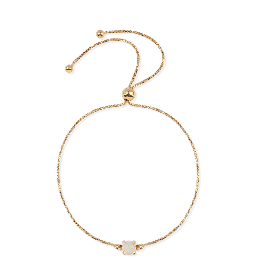 Pulseira de Prata com Banho de Ouro com Opala da Etiópia de Lega Dembi