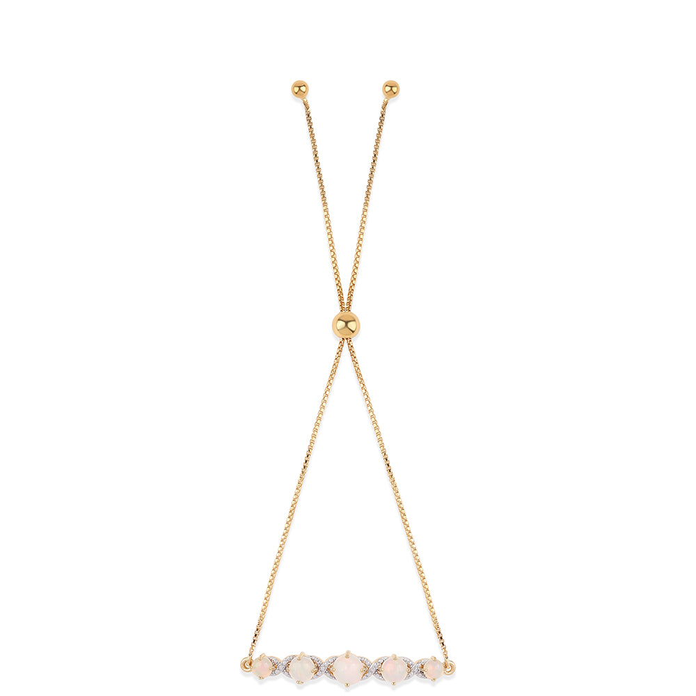 Pulseira de Prata com Banho de Ouro com Opala da Etiópia de Lega Dembi  Contraste: Cabeca de Veado (800) 3 