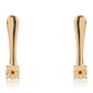 Brincos de Prata com Banho de Ouro com Diamante Vermelho