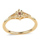 Anel de Prata com Banho de Ouro com Diamante Vermelho