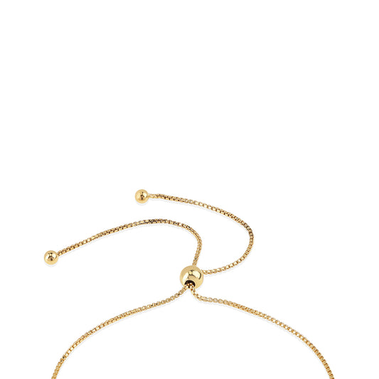 Pulseira de Prata com Banho de Ouro com Diamante Vermelho  Contraste: Cabeca de Veado (800)