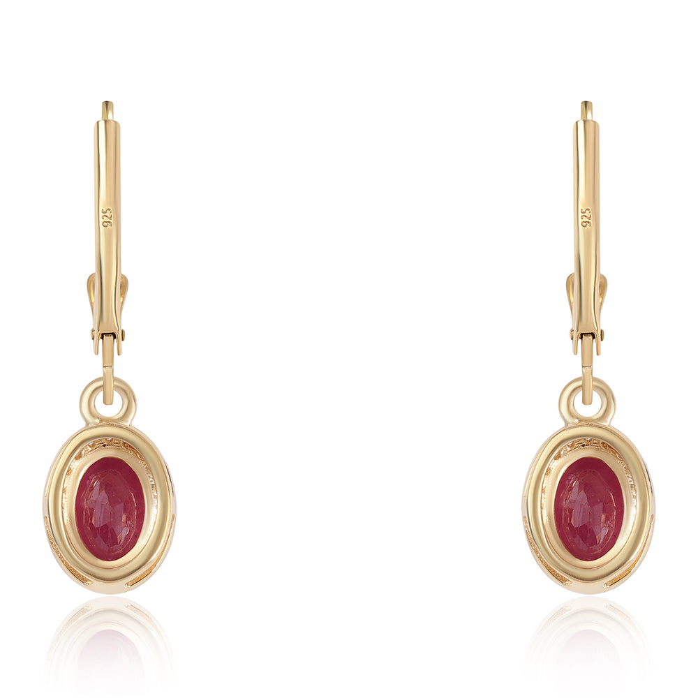 Conjunto de Prata com Banho de Ouro com Rubi da Tailândia e Esmeralda do Brasil  Contraste: Cabeca de Veado (800) 2 