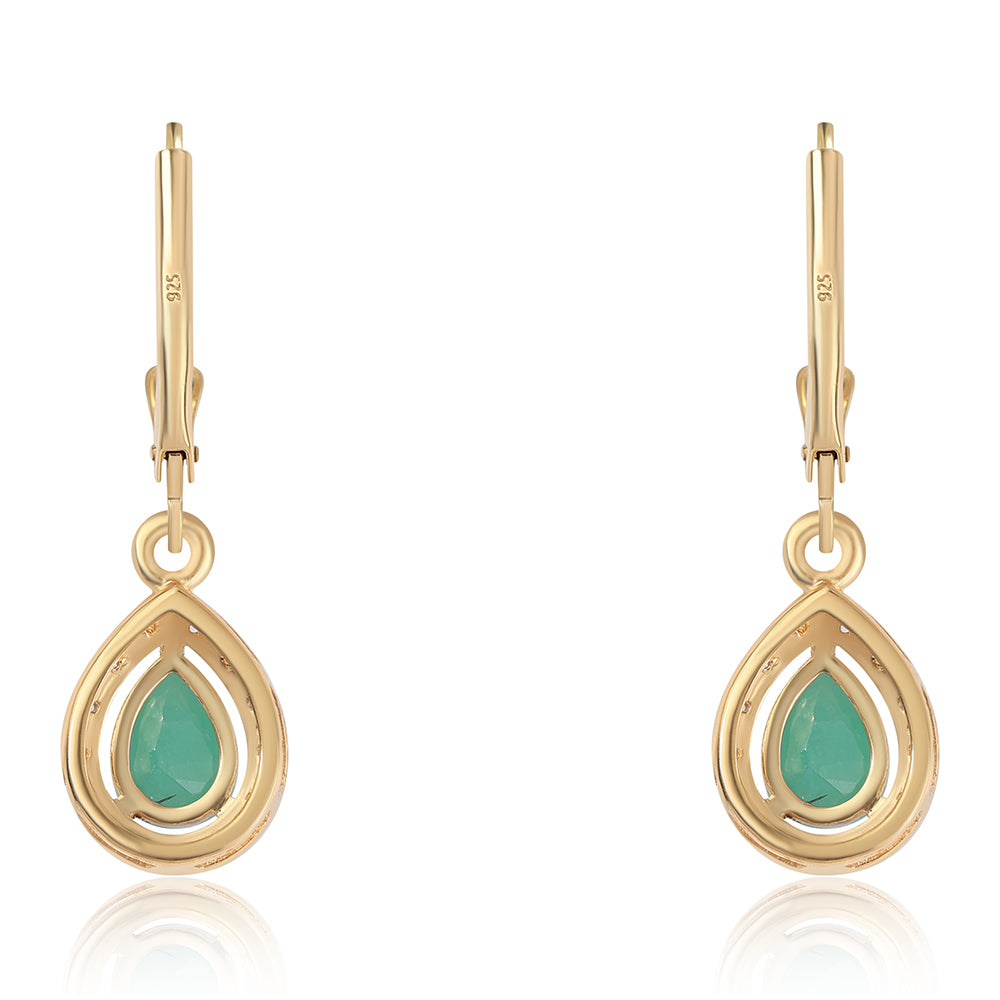 Conjunto de Prata com Banho de Ouro com Rubi da Tailândia e Esmeralda do Brasil  Contraste: Cabeca de Veado (800)