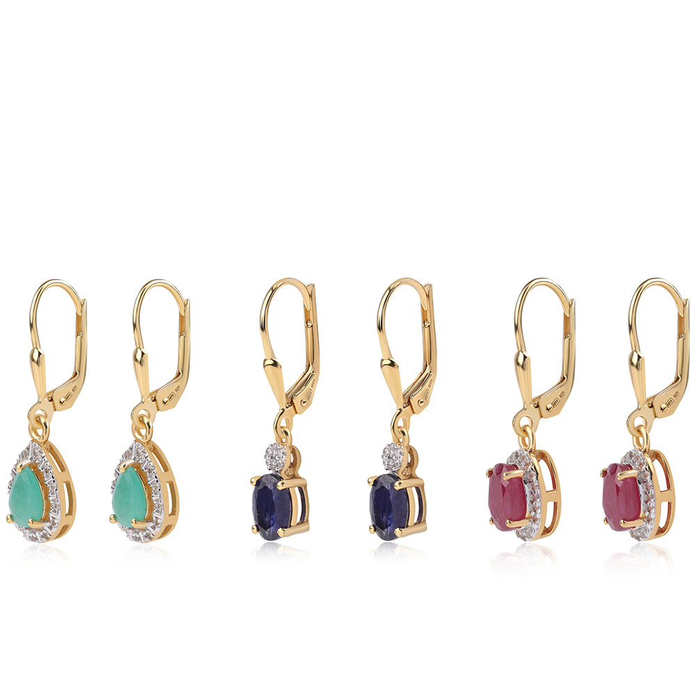 Conjunto de Prata com Banho de Ouro com Rubi da Tailândia e Esmeralda do Brasil  Contraste: Cabeca de Veado (800) 6 