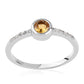 Anel de Prata com AA Citrino de Brasil e Topázio Branco