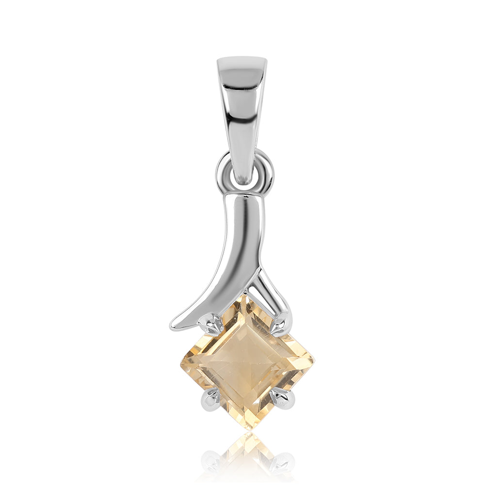 Pendente de Prata com AA Citrino de Brasil 1 