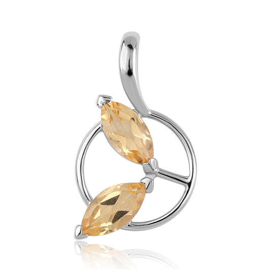 Pendente de Prata com AA Citrino de Brasil