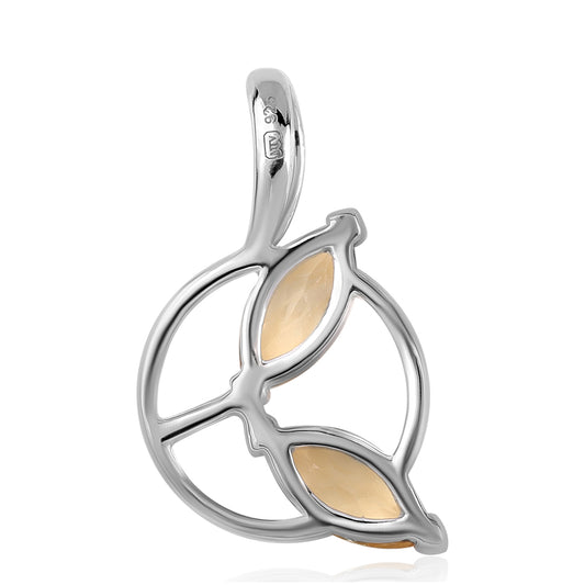 Pendente de Prata com AA Citrino de Brasil