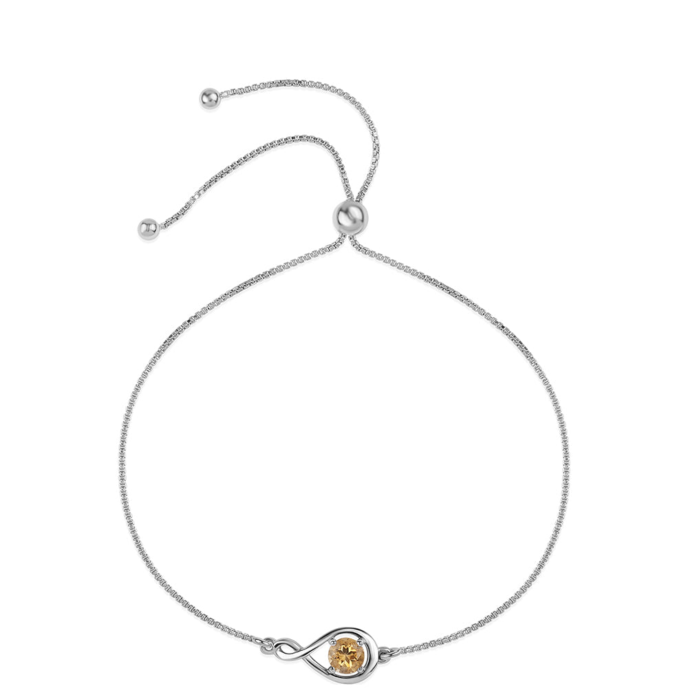 Pulseira de Prata com AA Citrino de Brasil
