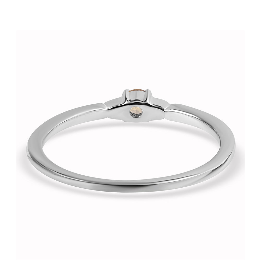 Anel de Prata com AA Citrino de Brasil e Topázio Branco 3 