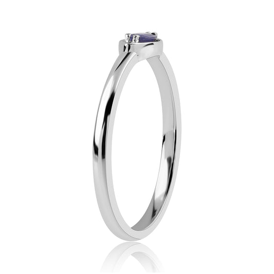 Anel de Prata com Safira Azul Australiana