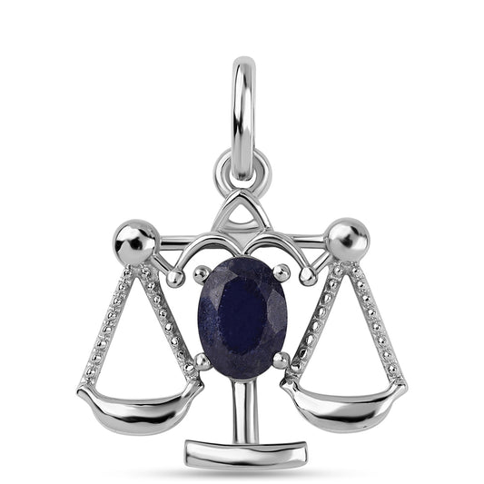 Pendente de Prata com Safira Azul Australiana
