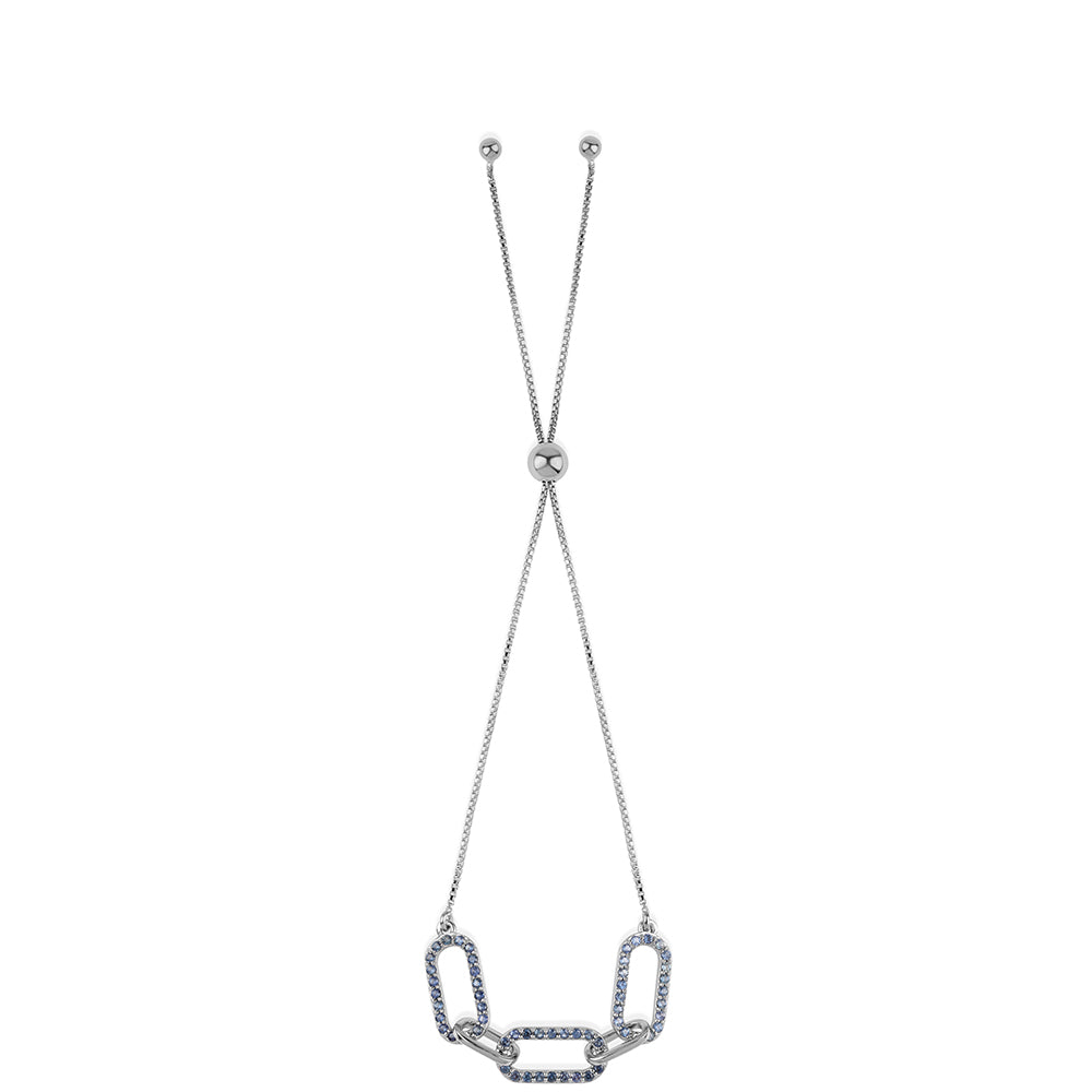 Pulseira de Prata com Safira Azul Australiana  Contraste: Cabeca de Veado (800)