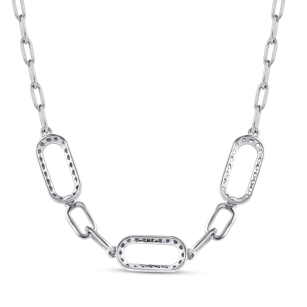 Colar de Prata com Safira Azul Australiana  Contraste: Cabeca de Veado (800)