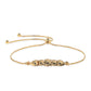 Pulseira de Prata com Banho de Ouro com Diamante Preto  Contraste: Cabeca de Veado (800)
