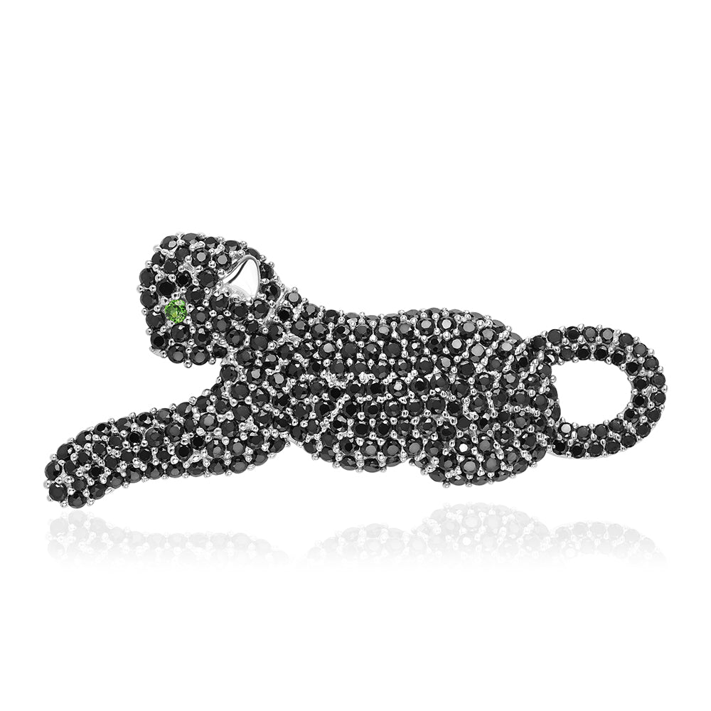 Pendente de Prata com Espinela Preta e Diópsido Crómio  Contraste: Cabeca de Veado (800) 1 