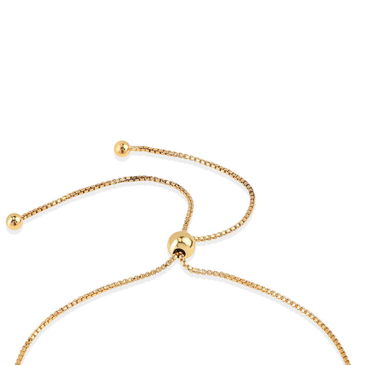 Pulseira de Prata com Banho de Ouro com Rubi de Moçambique e Topázio Branco  Contraste: Cabeca de Veado (800)