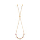 Pulseira de Prata com Banho de Ouro com Rubi de Moçambique e Topázio Branco  Contraste: Cabeca de Veado (800)
