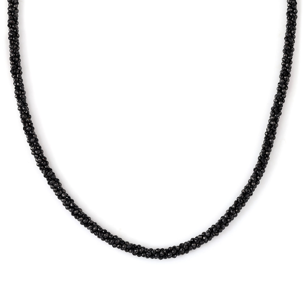 Colar de Prata com Banho de Ouro com Espinela Preta  Contraste: Cabeca de Veado (800) 2 