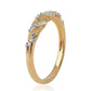 Anel de Prata com Banho de Ouro com Diamante Azul e Diamante Branco