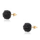 Brincos de Prata com Banho de Ouro com Espinela Preta
