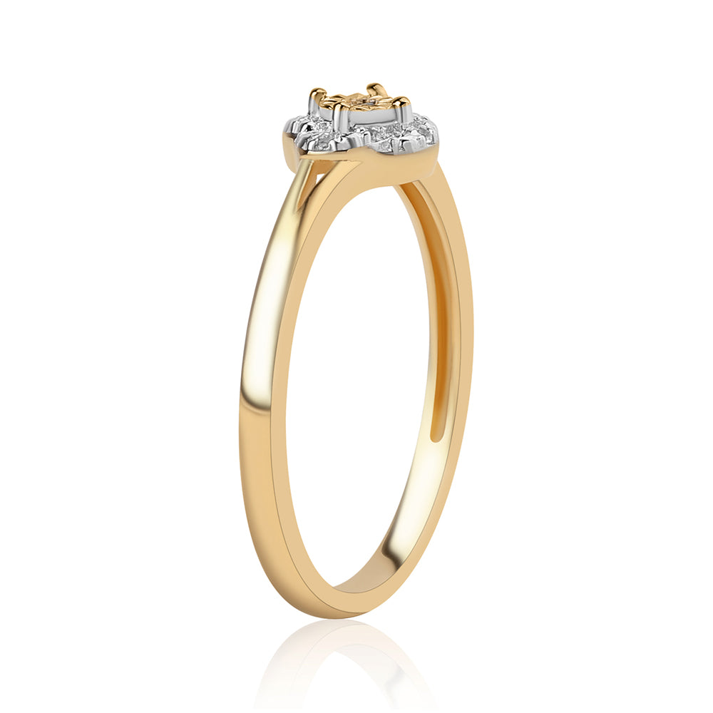 Conjunto de Prata com Banho de Ouro com Diamante Azul e Topázio Branco ( Brincos+Anel+Pendente )  Contraste: Cabeca de Veado (800) 5 