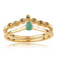 Conjunto de Prata com Banho de Ouro com Diamante Azul e Esmeralda do Brasil ( Anel )  Contraste: Cabeca de Veado (800)