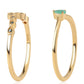 Conjunto de Prata com Banho de Ouro com Diamante Azul e Esmeralda do Brasil ( Anel )  Contraste: Cabeca de Veado (800)