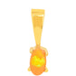 Pendente de Prata com Banho de Ouro com Opala Fogo