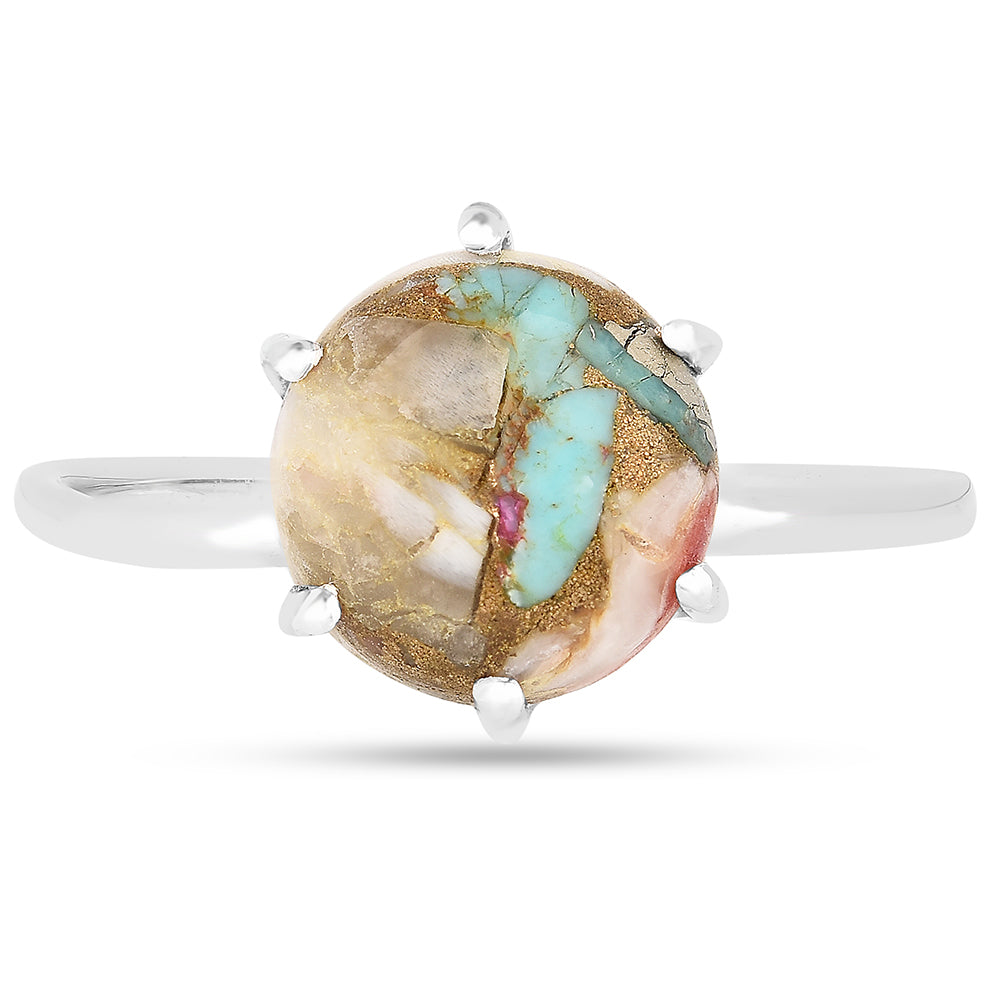 Anel de Prata com Ostra Turquesa 1 