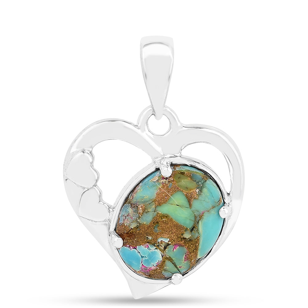 Pendente de Prata com Ostra Turquesa 1 