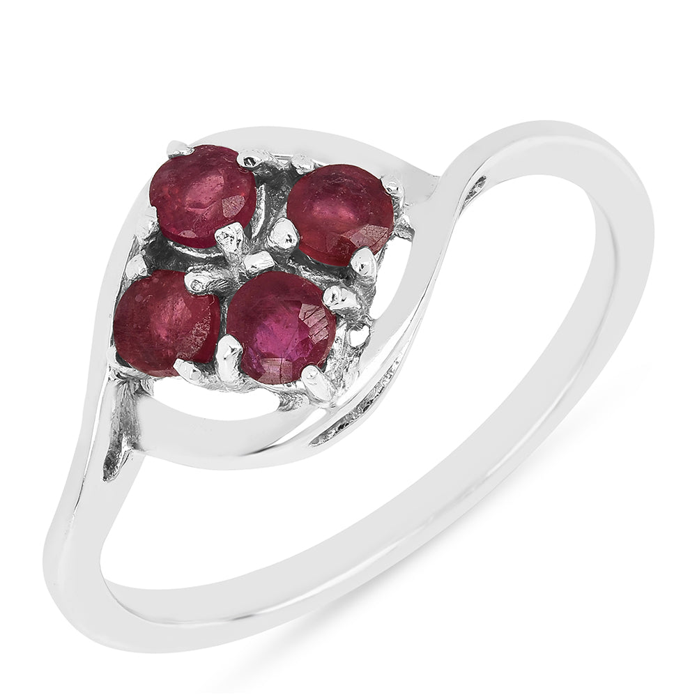 Anel de Prata com Rubi da Tailândia 1 