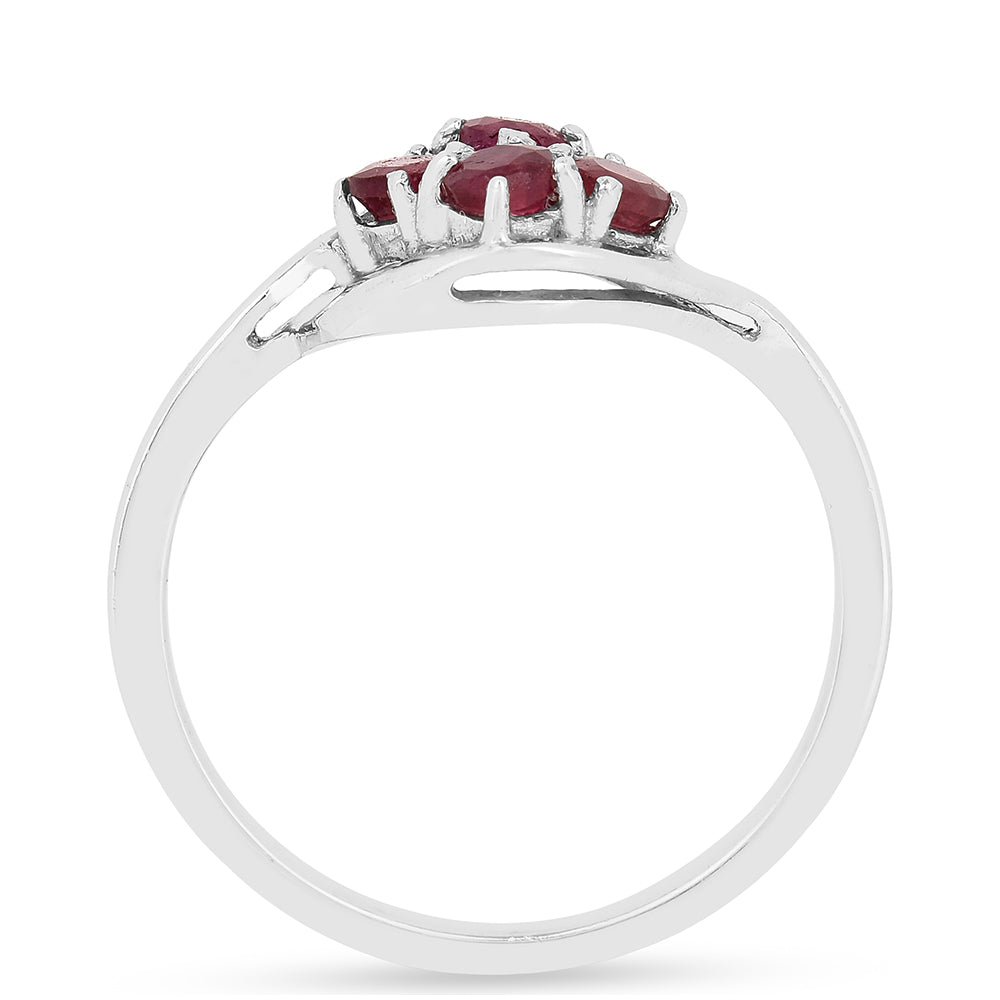 Anel de Prata com Rubi da Tailândia 3 