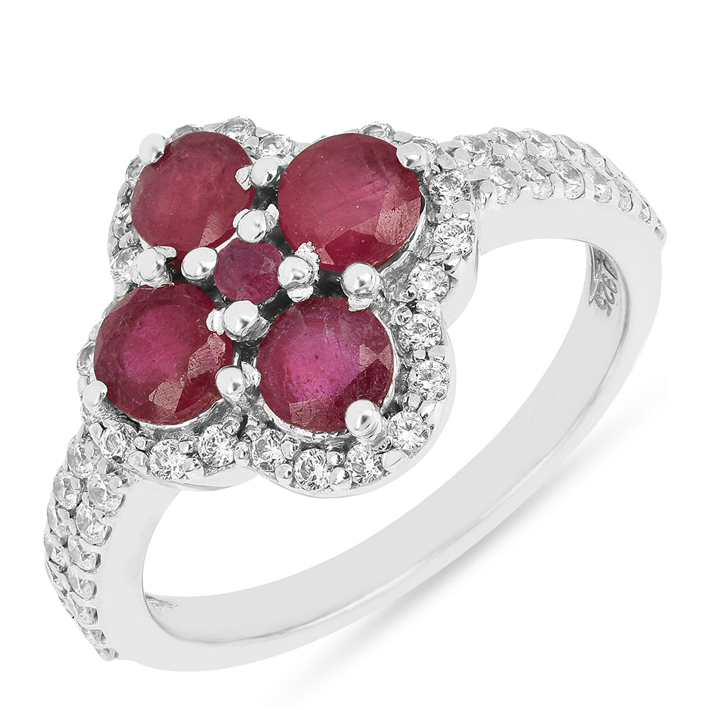Anel de Prata com Rubi da Tailândia