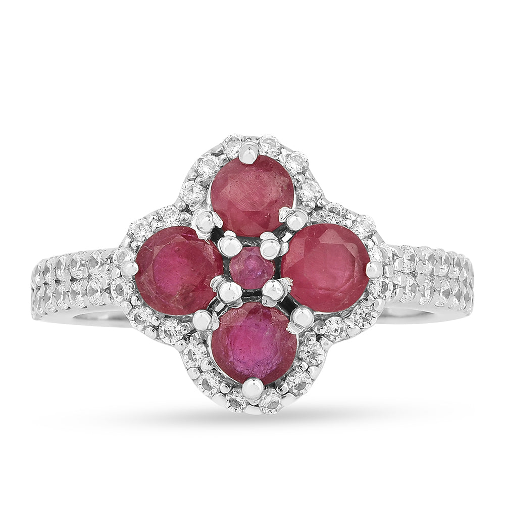 Anel de Prata com Rubi da Tailândia 2 