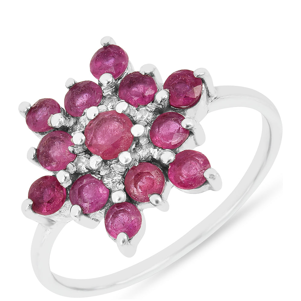 Anel de Prata com Rubi da Tailândia