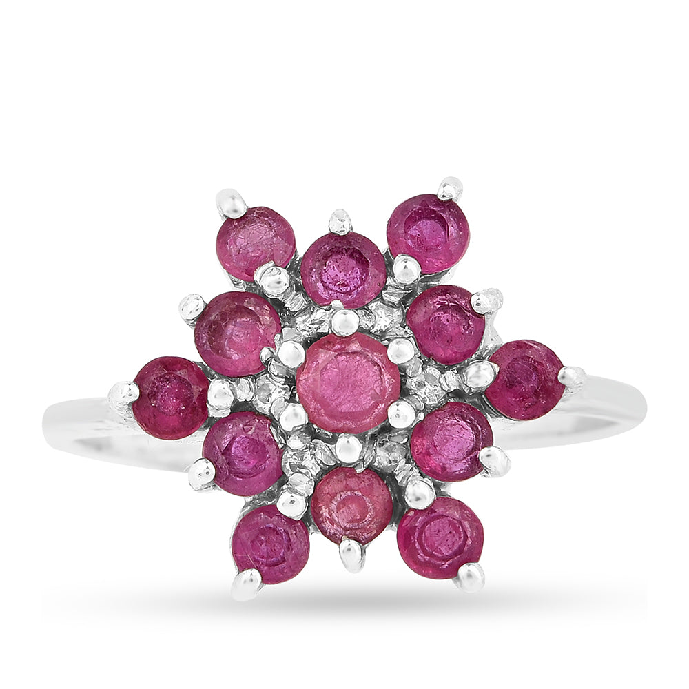 Anel de Prata com Rubi da Tailândia