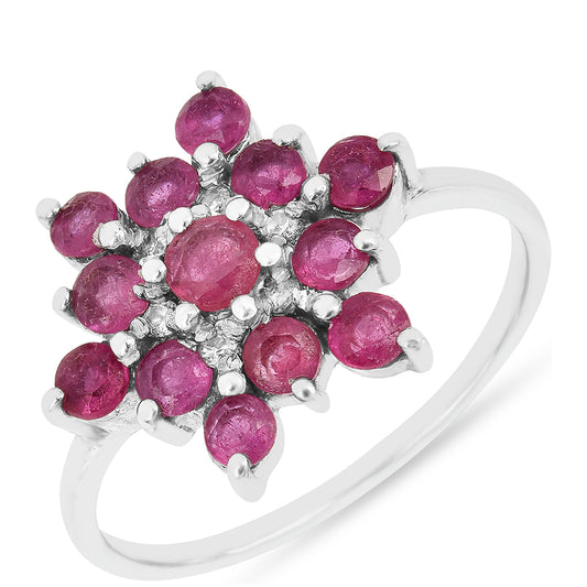 Anel de Prata com Rubi da Tailândia