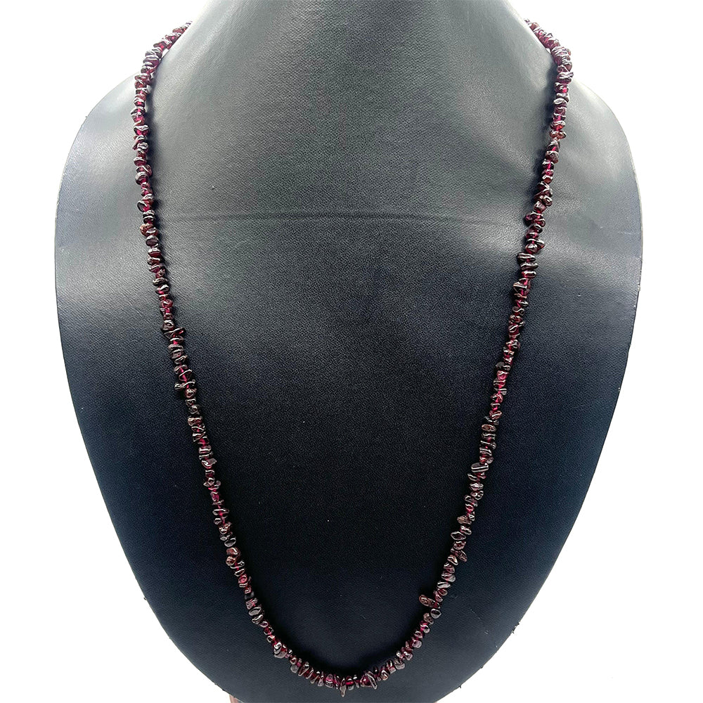 Colar Conta com Granada Vermelha